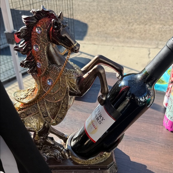 Other - Elegant Horse Wine Holder - Bronze and Gold